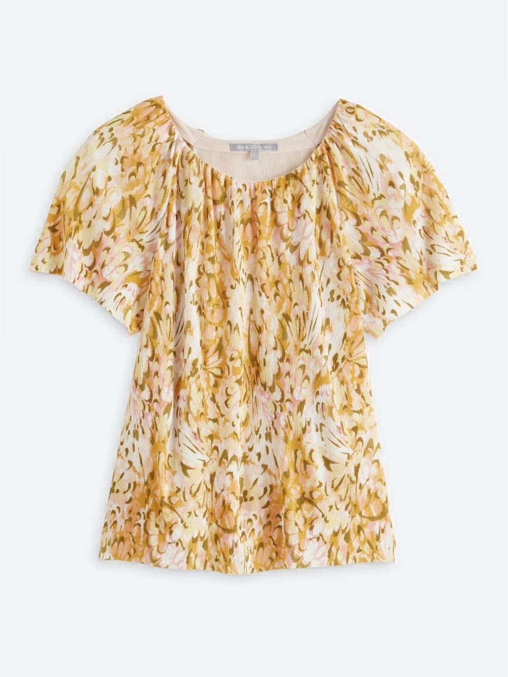 Daniel Rainn Floral Short-Sleeve Blouse